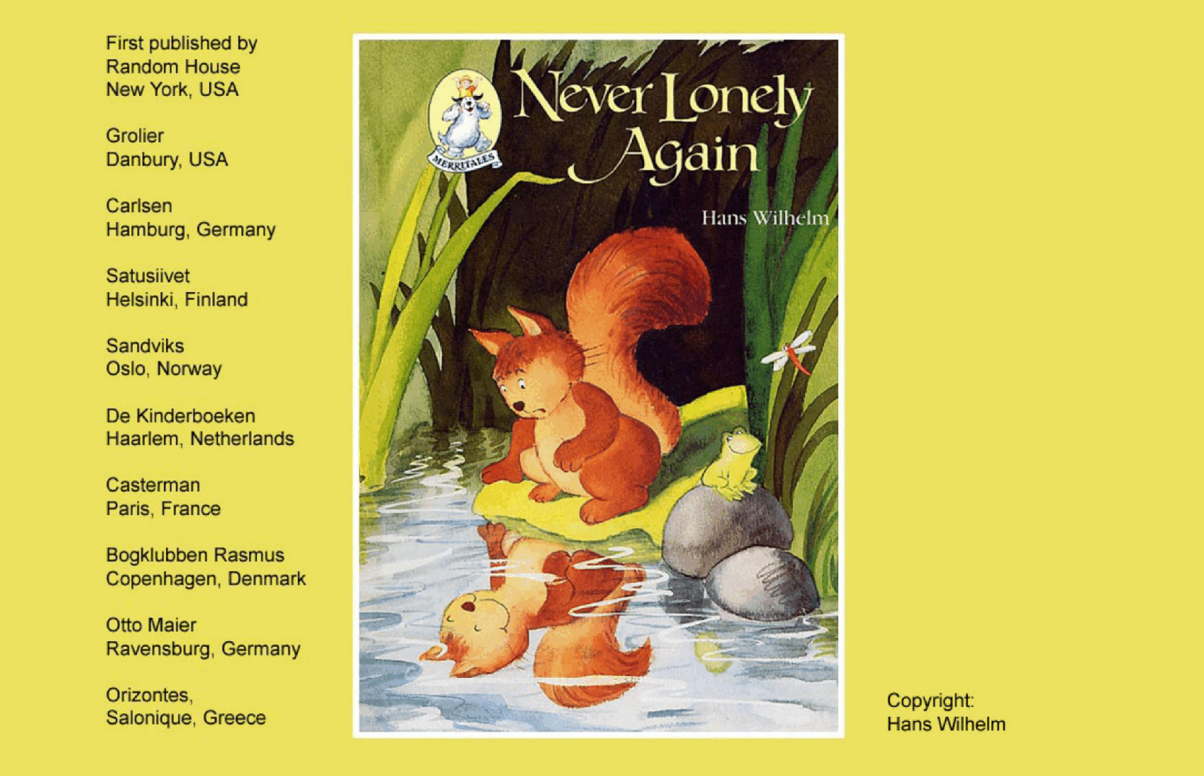 Never Lonely Again by Hans Wilhelm (childrensbooksforever).pdf,第1页预览