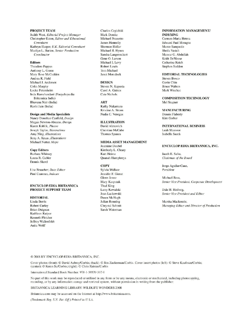 Britannica Learning Library 006 - Wildlife Wonders.pdf,第3页预览