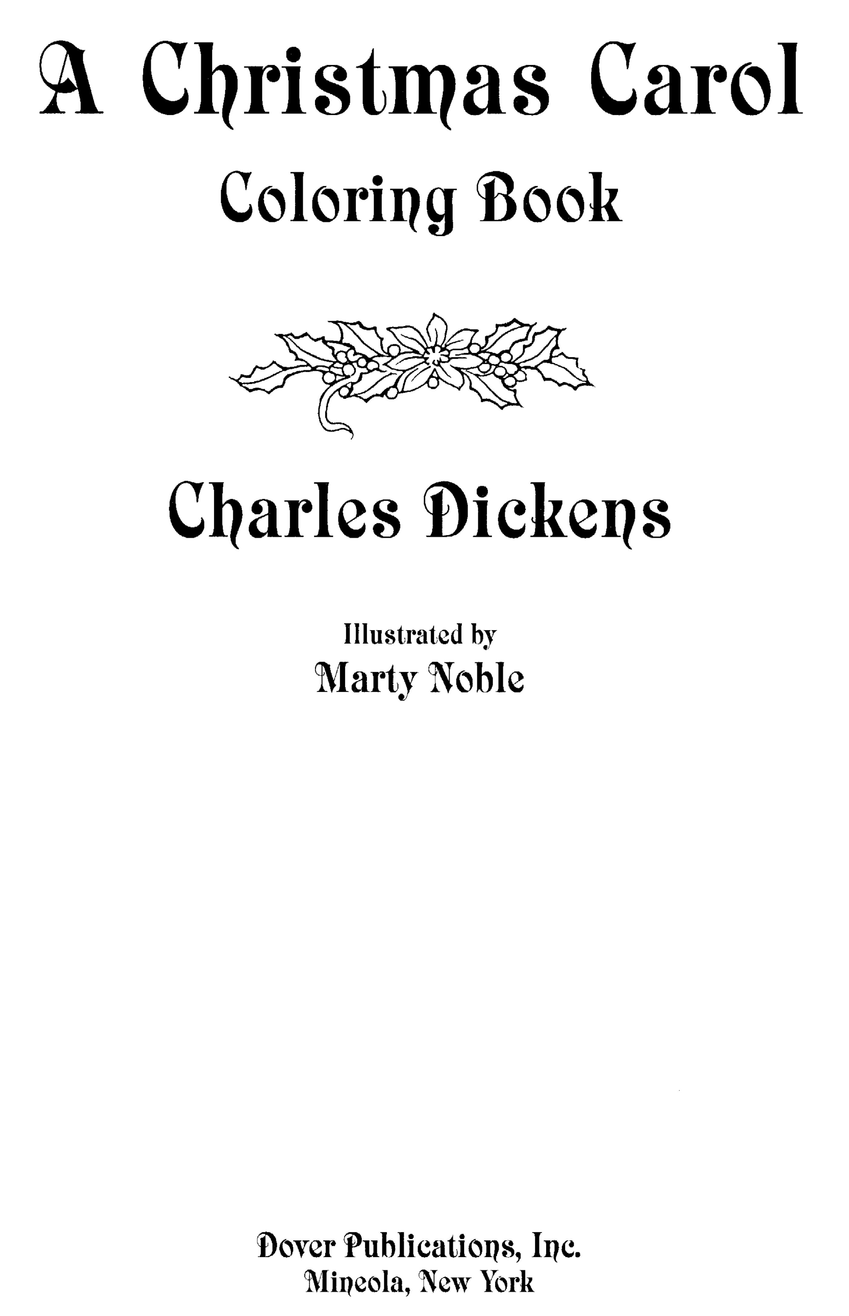 Dover Coloring Book - A Christmas Carol Coloring Book.pdf,第3页预览