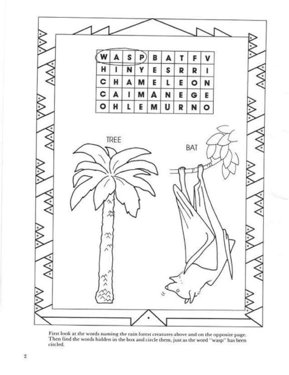 Dover Coloring Book - Rain Forest Activity Book (1995) (LQ).pdf,第4页预览