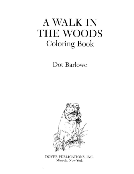 Dover Coloring Book - A Walk In The Woods (2003) (LQ).pdf,第3页预览