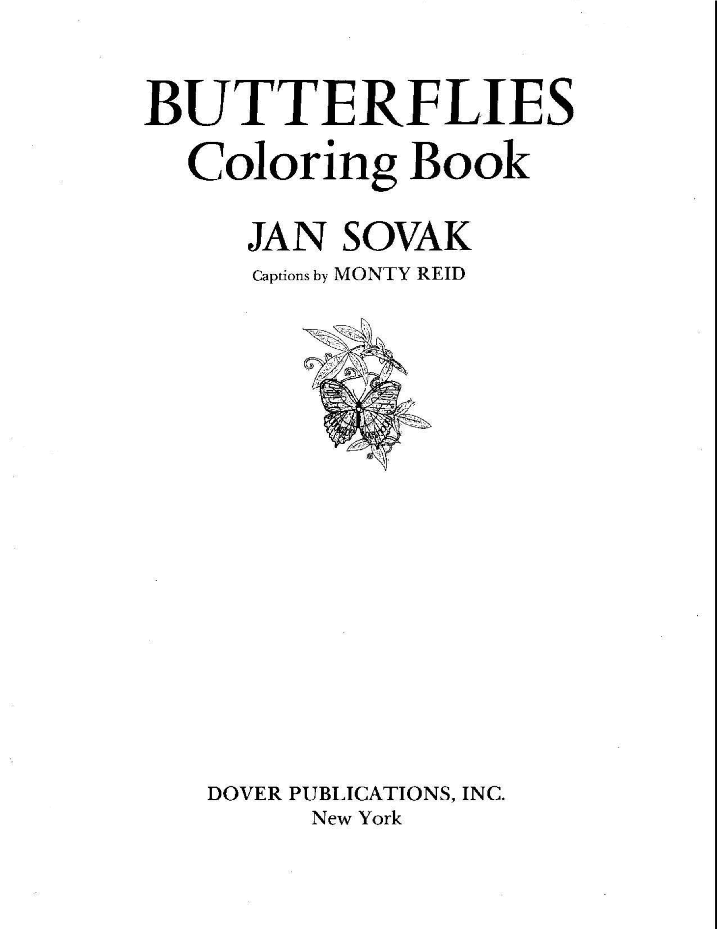 Dover Coloring Book - Butterflies Coloring Book (1992) (LQ).pdf,第2页预览