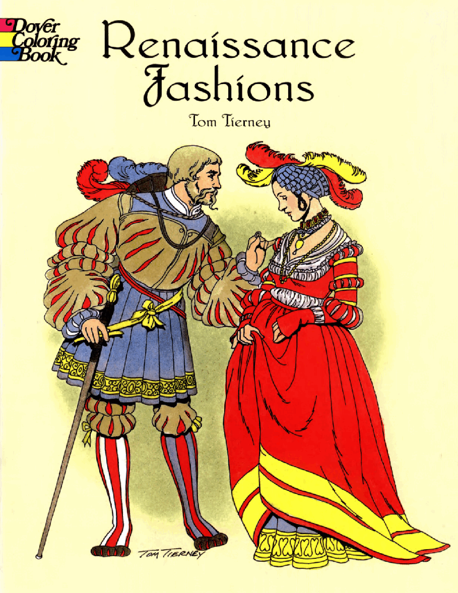 Dover Coloring Book - Renaissance Fashions (2000).pdf,第1页预览