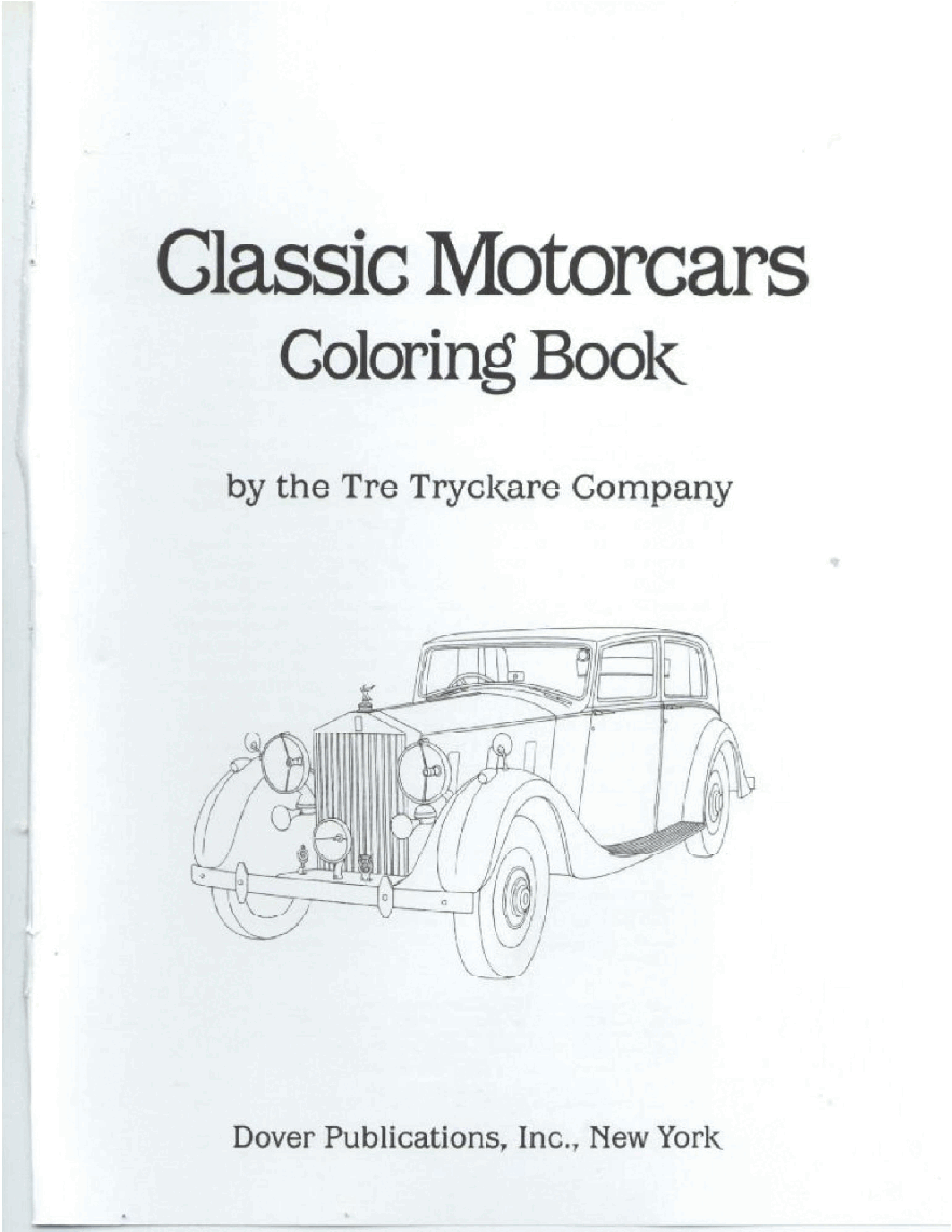 Dover Coloring Book - Classic Motorcars Coloring Book (1986).pdf,第3页预览