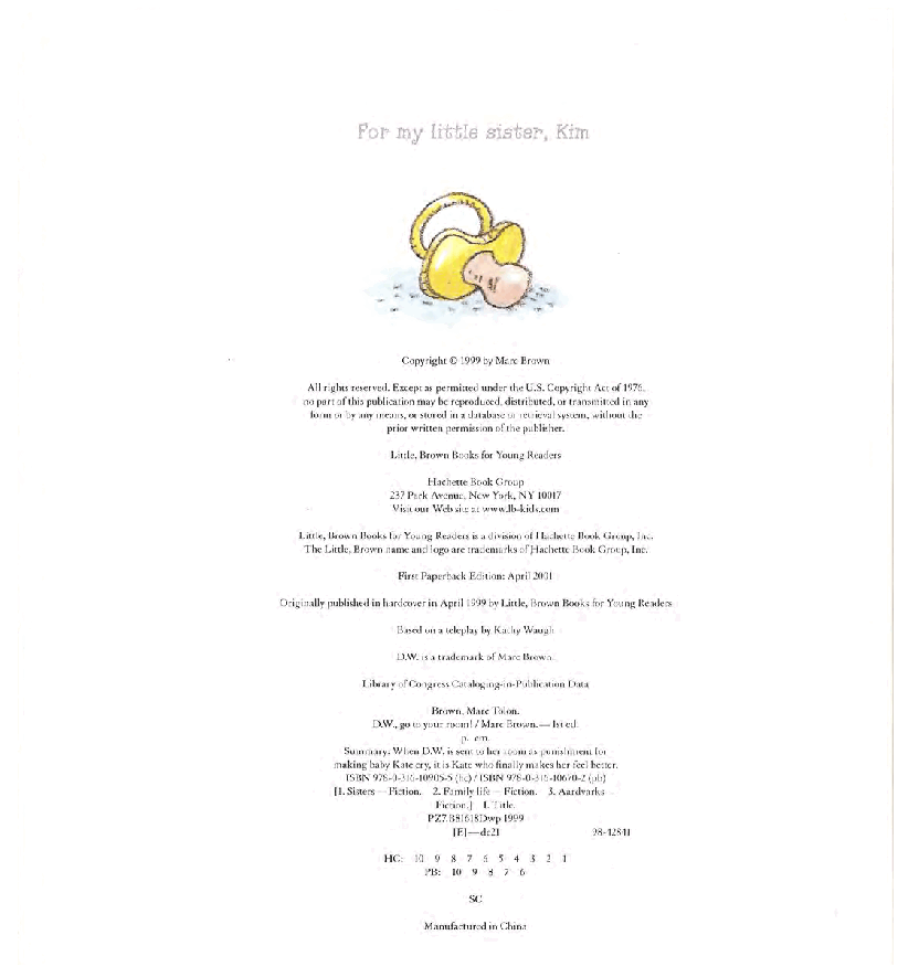 Arthur的妹妹D.W.的故事系列—D.W.Go_to_your_room.pdf,第2页预览