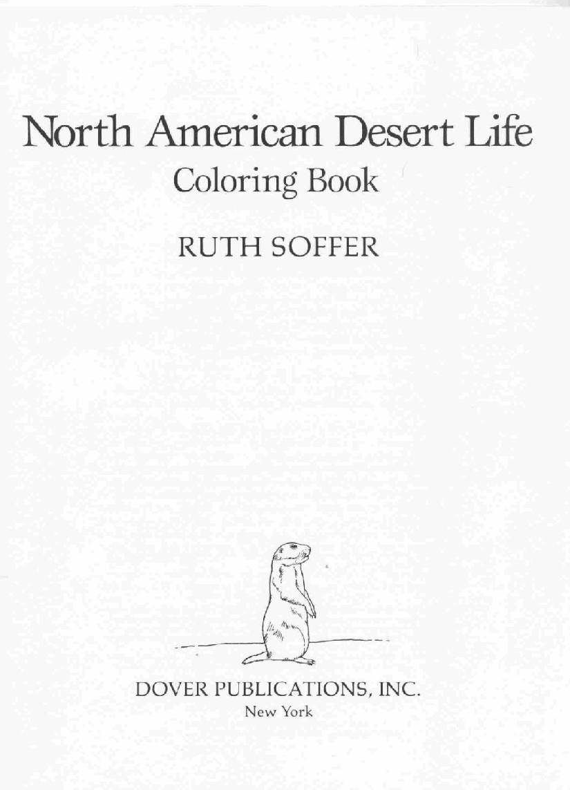 Dover Coloring Book - North American Desert Life Coloring Book (1994).pdf,第3页预览
