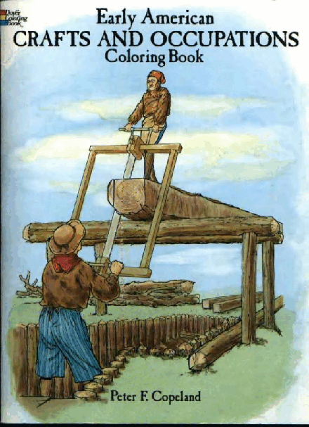 Dover Coloring Book - Early American Crafts And Occupations Coloring Book (1994) (LQ).pdf,第1页预览