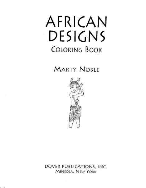 Dover Coloring Book - African Designs Coloring Book (LQ).pdf,第3页预览