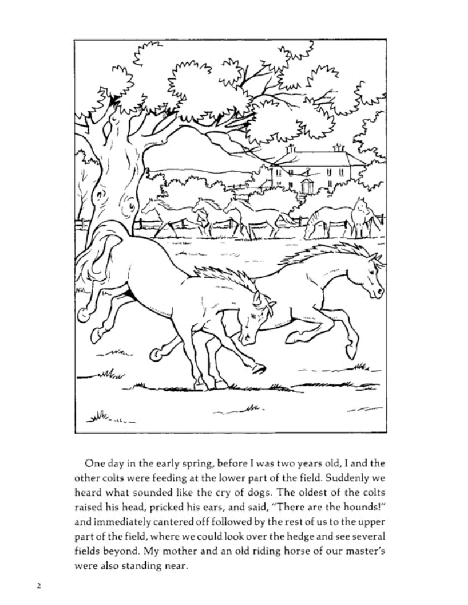 Dover Coloring Book - Black Beauty Coloring Book (LQ).pdf,第3页预览