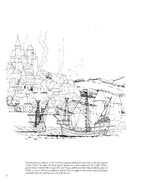 Dover Coloring Book - Columbus Discovers America Coloring Book (1988) (LQ).pdf,第4页预览