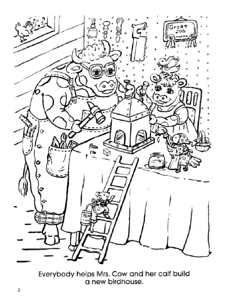 Dover Coloring Book - Animal Family Fun.pdf，第3页预览