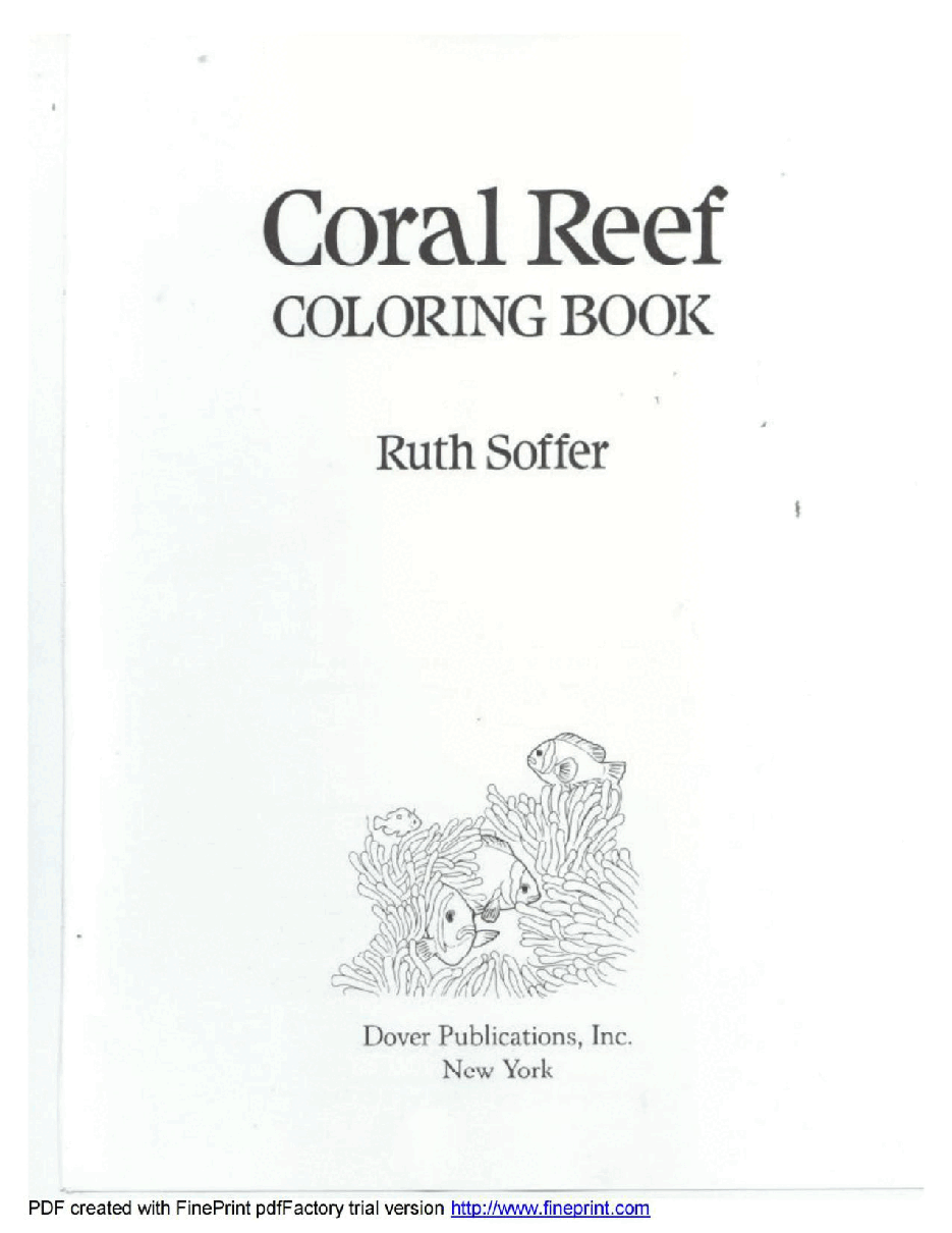 Dover Coloring Book - Coral Reef Coloring Book (1995) (LQ).pdf,第3页预览
