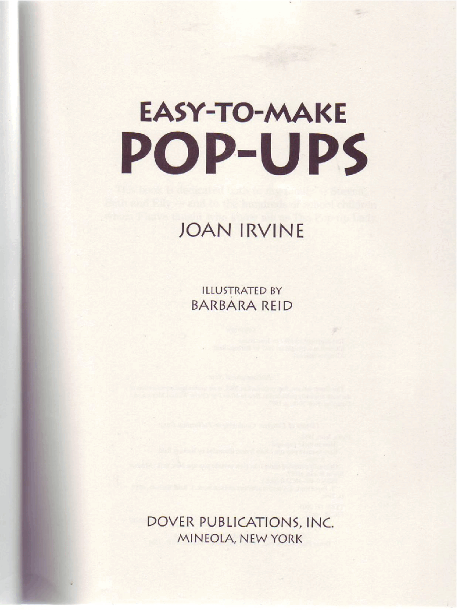 Easy-To-Make Pop-Ups (Dover) (LQ).pdf,第3页预览