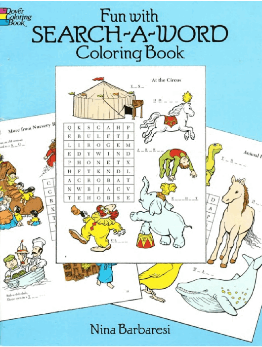 Dover Coloring Book - Fun with Search-A-Word Coloring Book (1990) (LQ).pdf,第1页预览