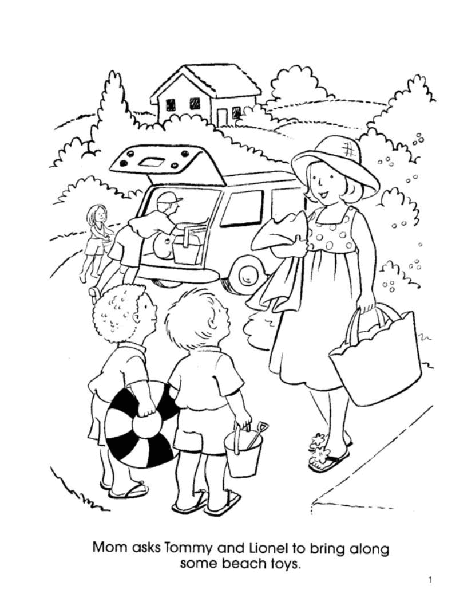 Dover Coloring Book - At the Beach.pdf,第2页预览