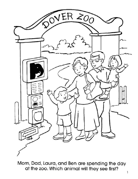 Dover Coloring Book - At the Zoo.pdf,第2页预览