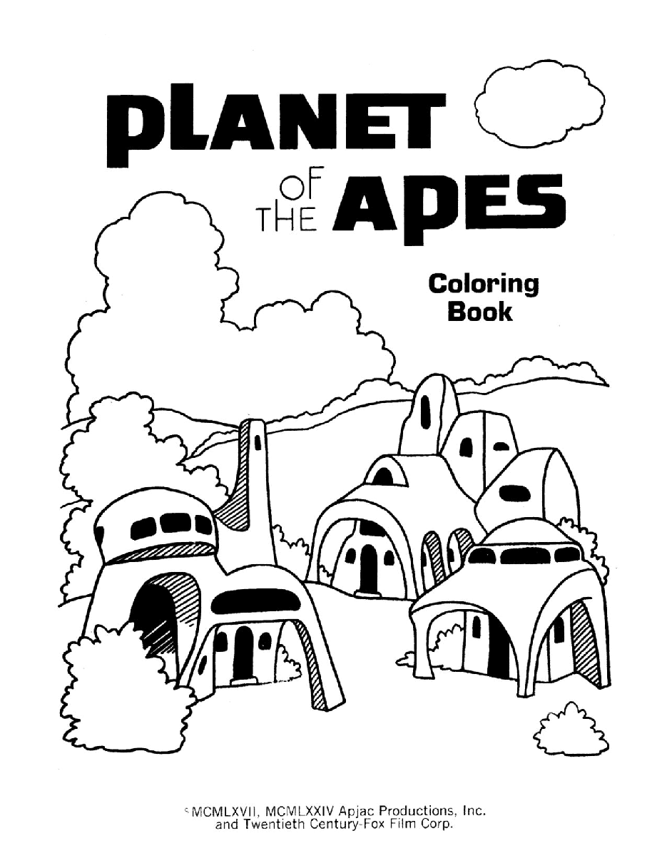 Planet Of The Apes Coloring Book - c4637.pdf，第2页预览