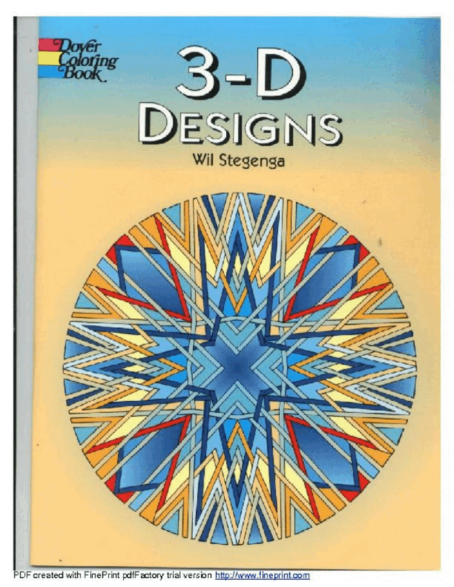 Dover Coloring Book - 3-D Designs (LQ).pdf,第1页预览