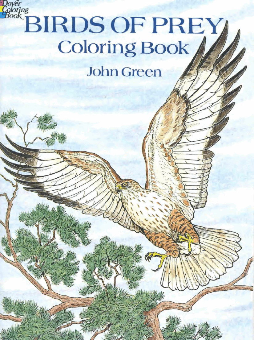 Dover Coloring Book - Birds Of Prey Coloring Book (1989).pdf,第1页预览