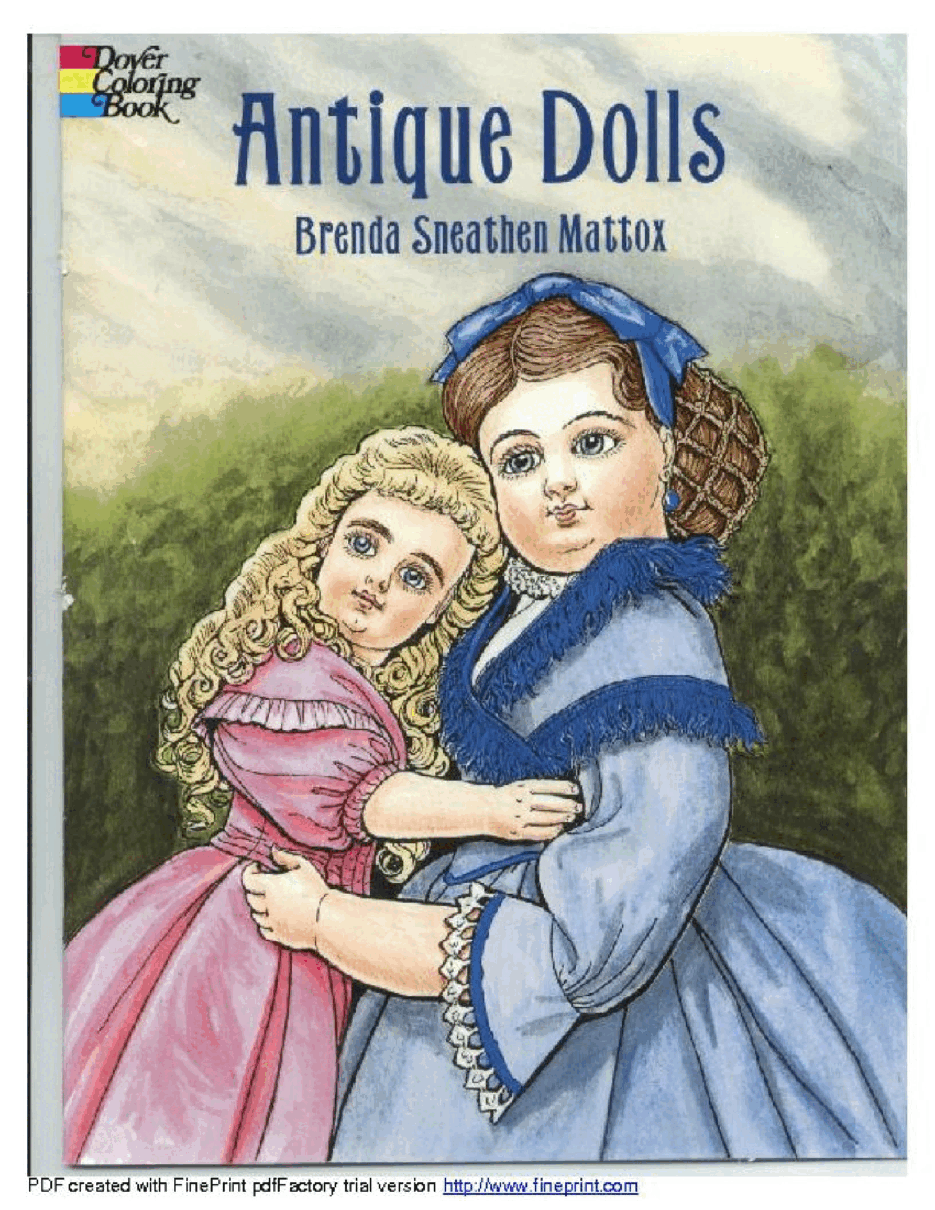 Dover Coloring Book - Antique Dolls (2000) (LQ).pdf,第1页预览