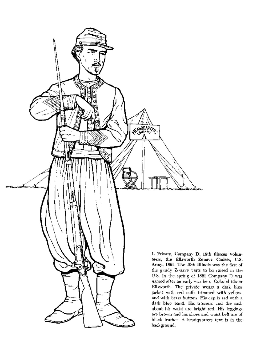 Dover Coloring Book - Civil War Uniforms Coloring Book (LQ).pdf,第3页预览