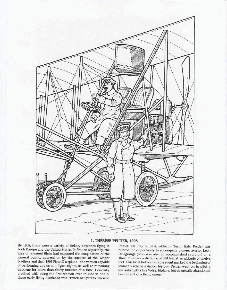 Dover Coloring Book - Famous Women Aviators.pdf,第2页预览