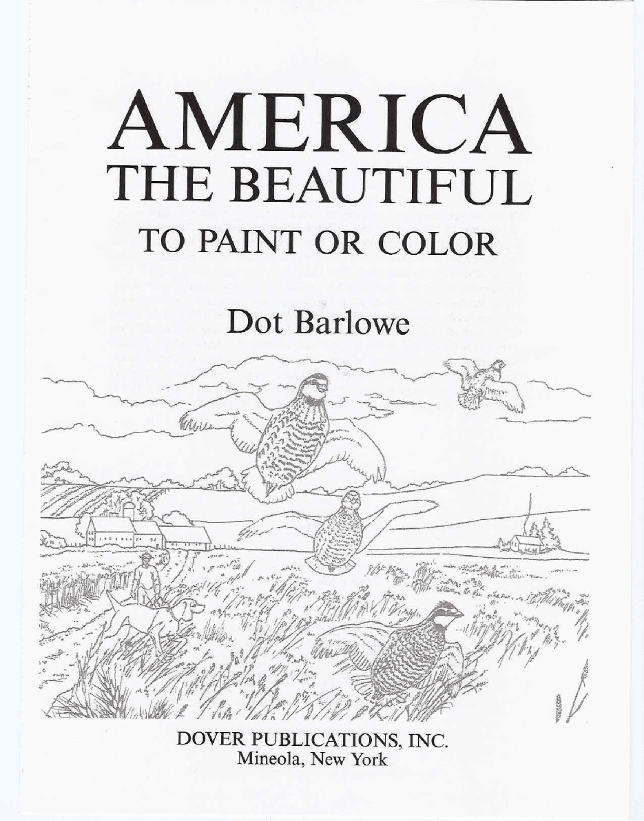 Dover Coloring Book - America the Beautiful to Paint or Color.pdf,第2页预览