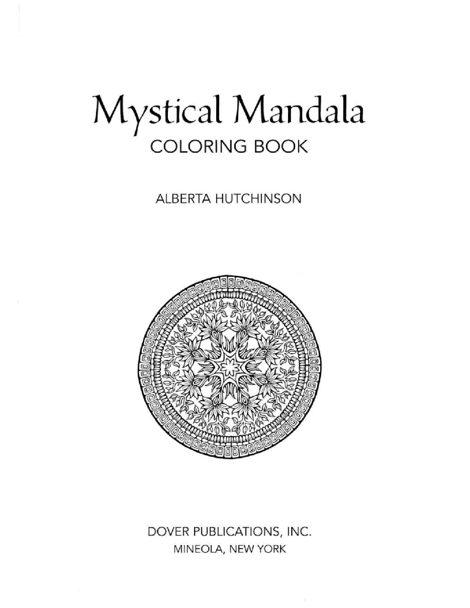 Dover Coloring Book - Mystical Mandala Coloring Book (2007).pdf,第3页预览