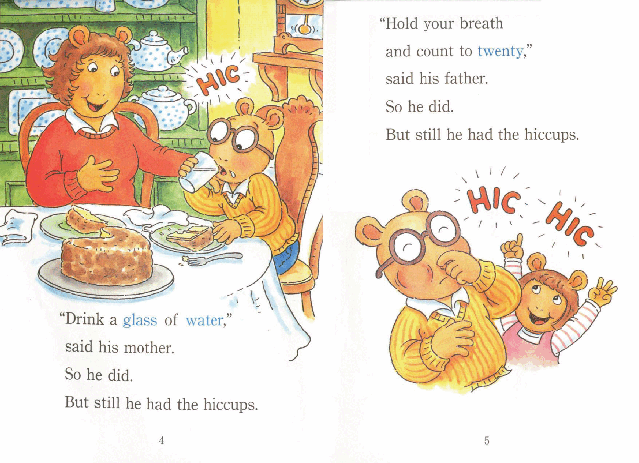 Arthur的step into reading系列—ARTHUR'S HICCUPS.pdf,第4页预览