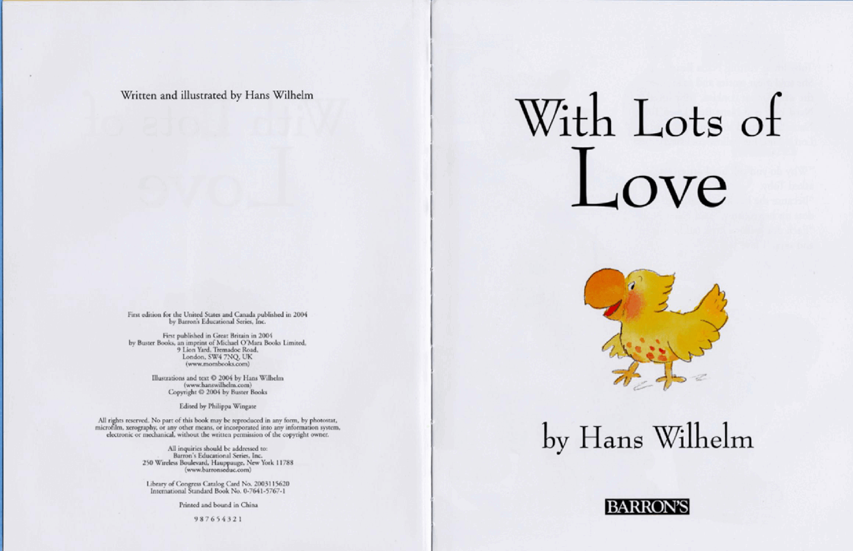 With Lots of Love by Hans Wilhelm (2004) (childrensbooksforever).pdf,第2页预览