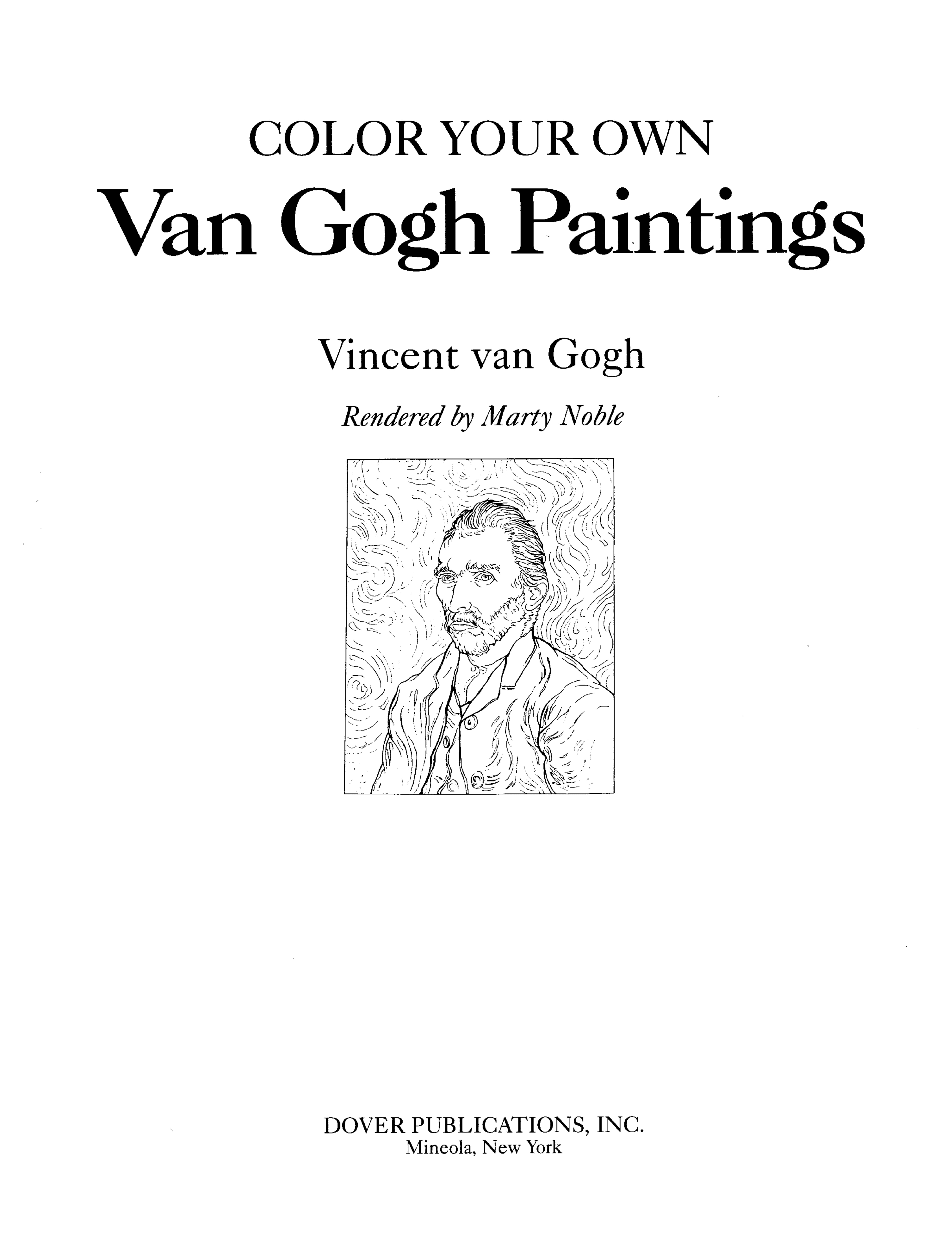Dover Coloring Book - Color Your Own Van Gogh Paintings (1999).pdf,第3页预览