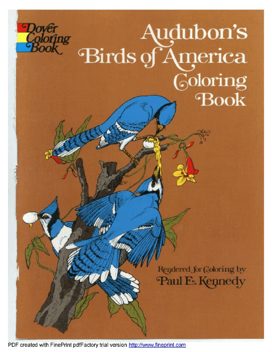 Dover Coloring Book - Audubon's Birds of America Coloring Book (1974) (LQ).pdf,第1页预览