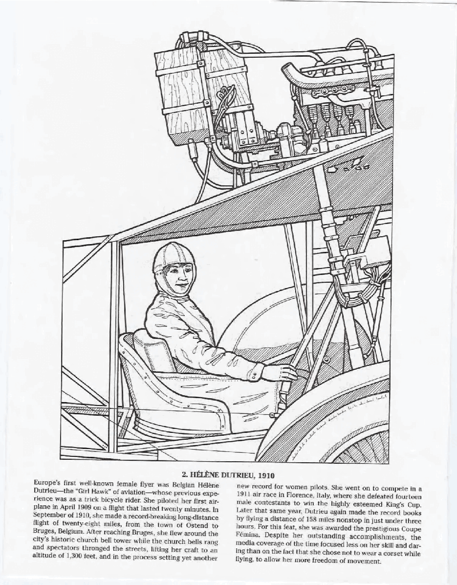 Dover Coloring Book - Famous Women Aviators.pdf,第3页预览