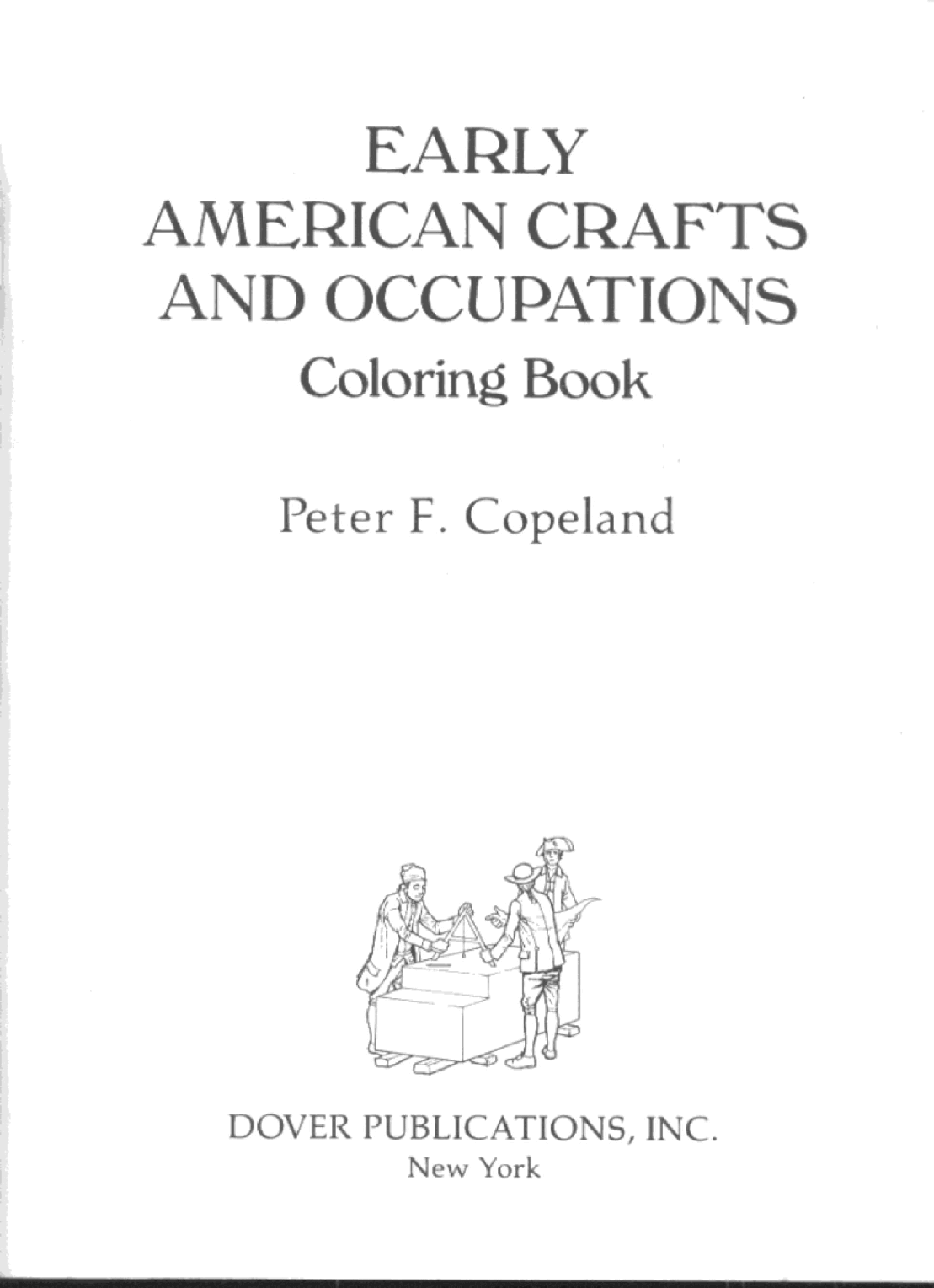 Dover Coloring Book - Early American Crafts And Occupations Coloring Book (1994) (LQ).pdf,第3页预览