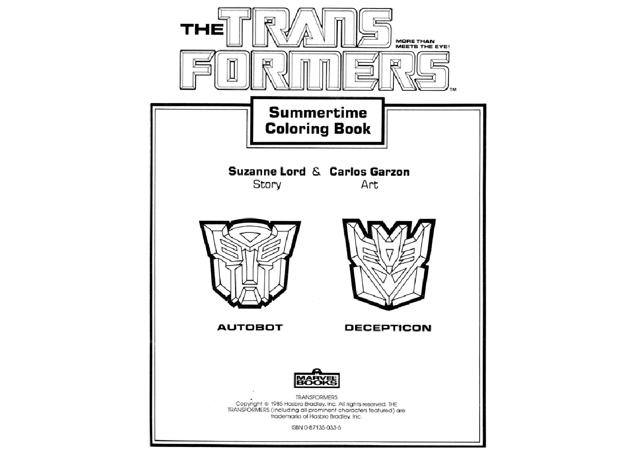 198500 Transformers - Summertime Coloring Book (Marvel Books).pdf,第2页预览
