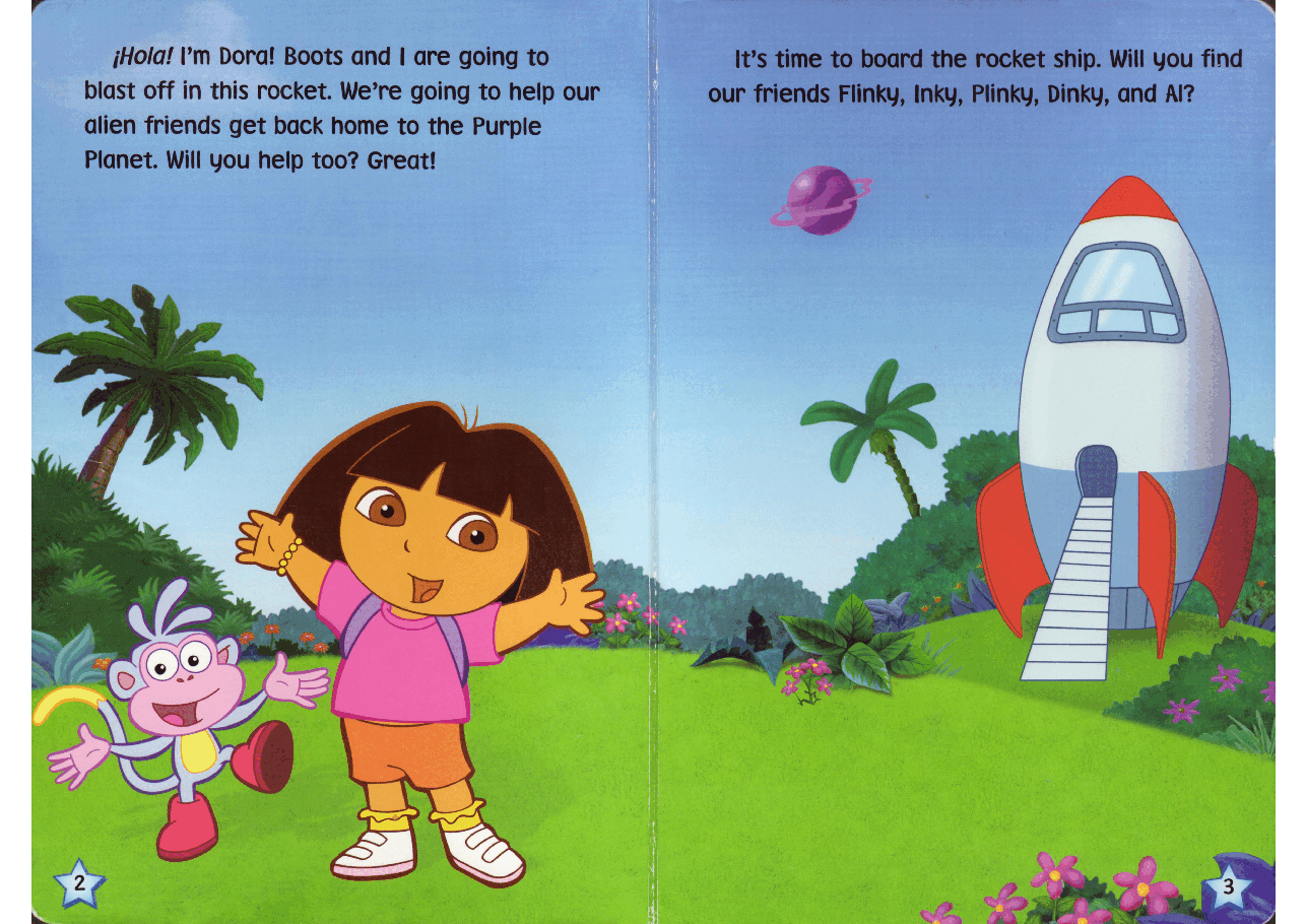 Dora's Outer Space Adventure (2004.Simon Spotlight-Nick Jr.) (Brainiac).pdf,第2页预览