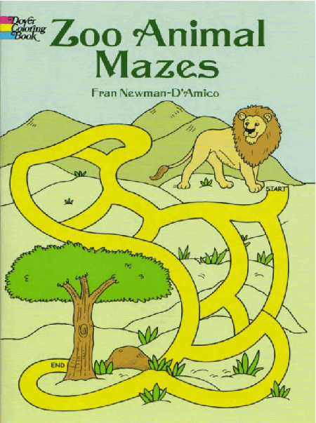 Dover Coloring Book - Zoo Animal Mazes.pdf，第1页预览