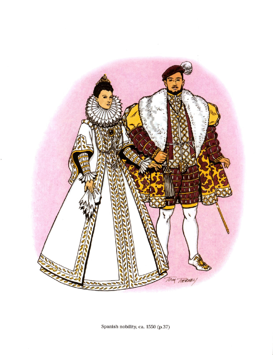 Dover Coloring Book - Spanish And Moorish Fashions (2003).pdf,第2页预览