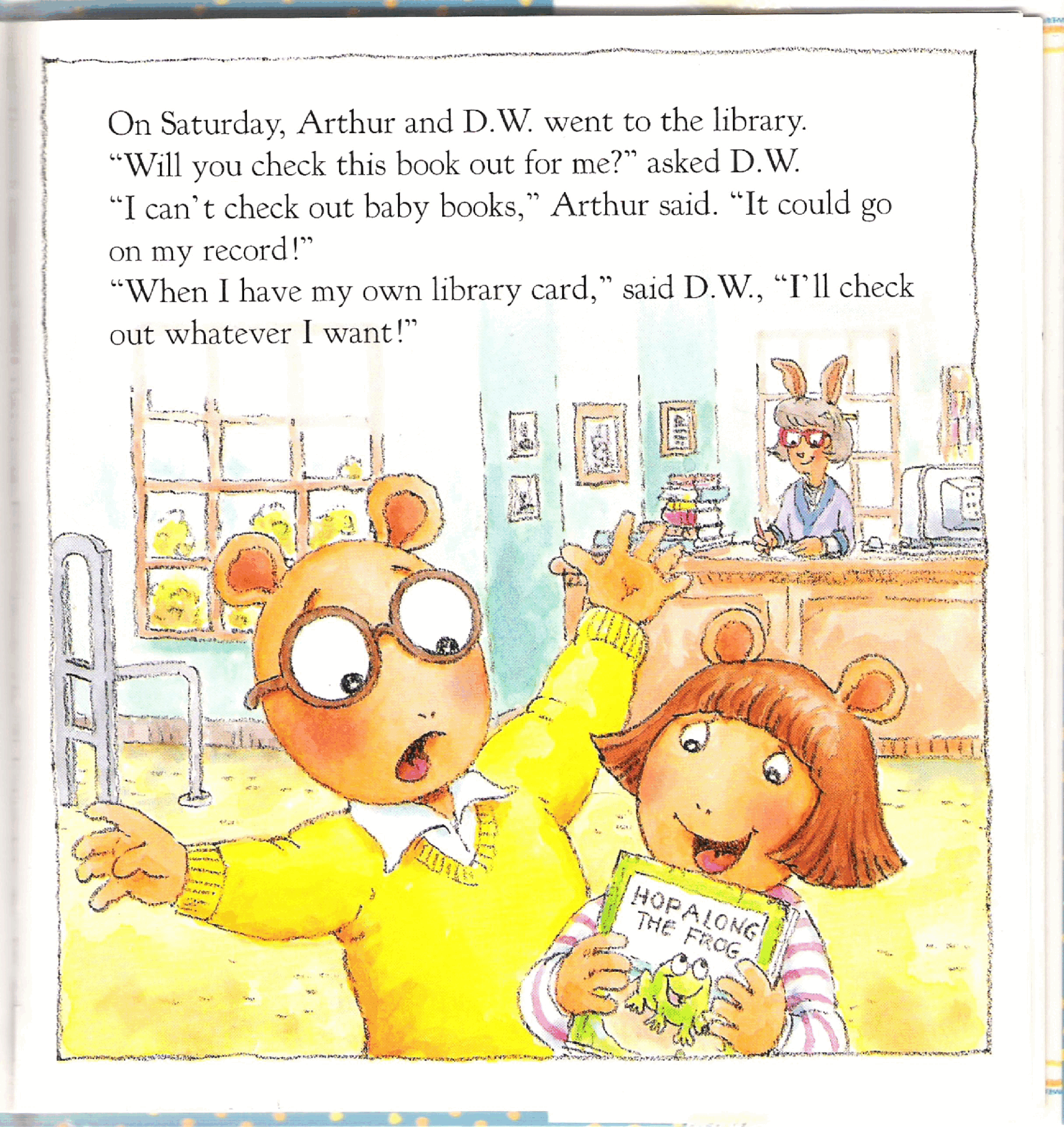 Arthur的妹妹D.W.的故事系列—D.W.'s Library Card.pdf,第4页预览