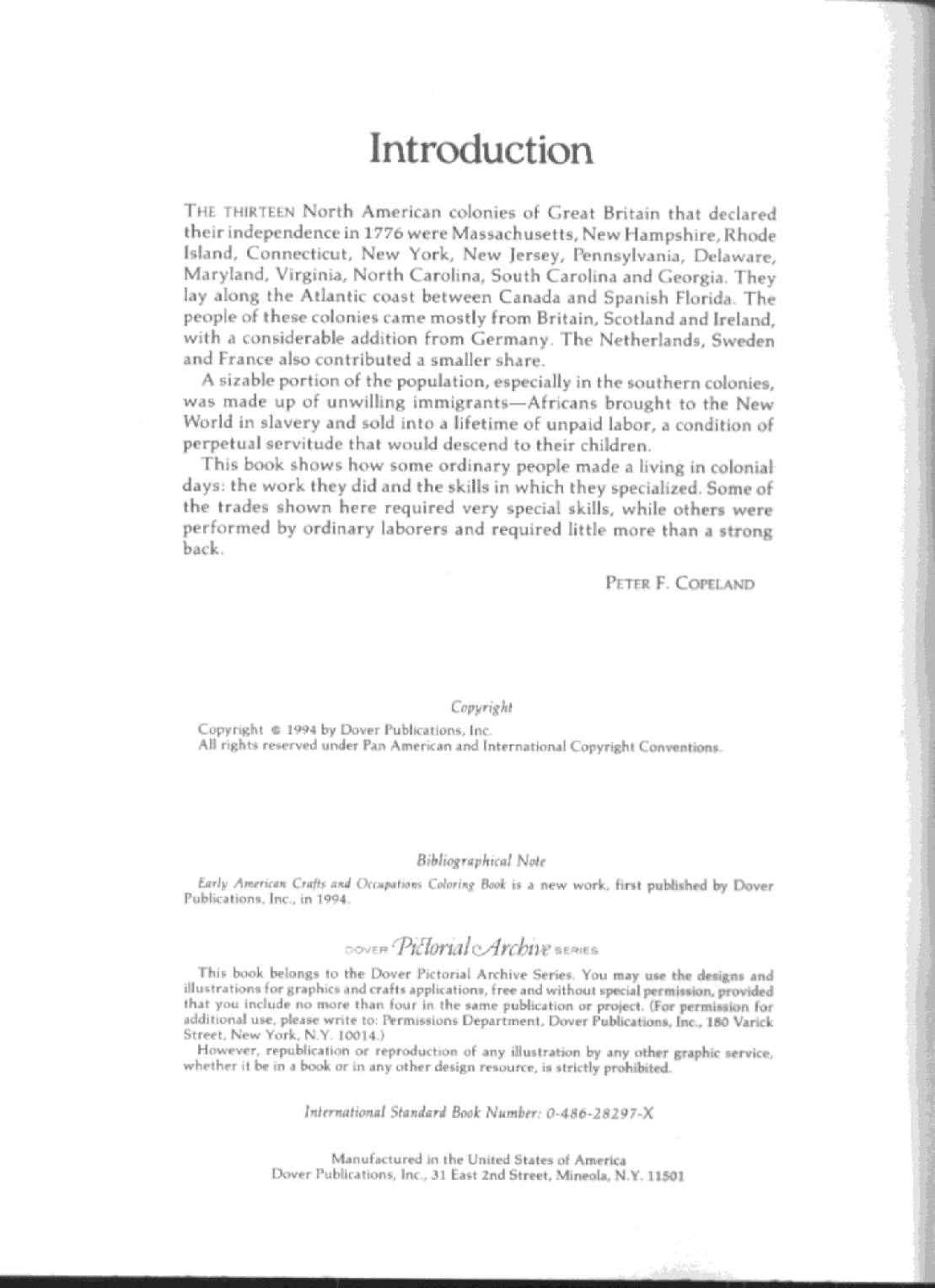 Dover Coloring Book - Early American Crafts And Occupations Coloring Book (1994) (LQ).pdf,第4页预览