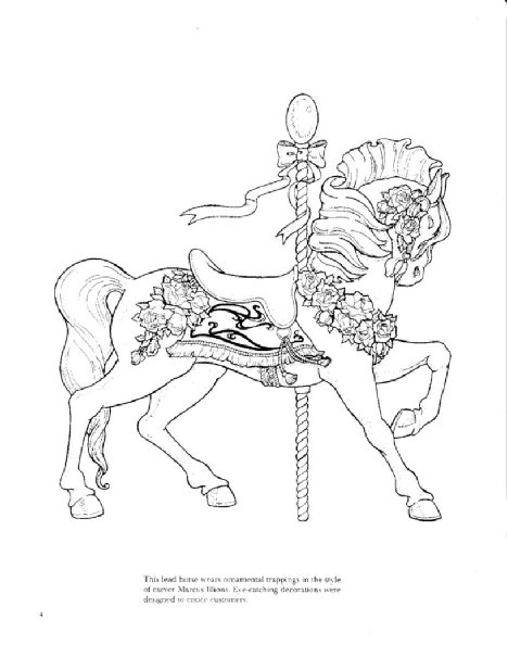 Dover Coloring Book - Carousel Animals Coloring Book (LQ).pdf,第4页预览