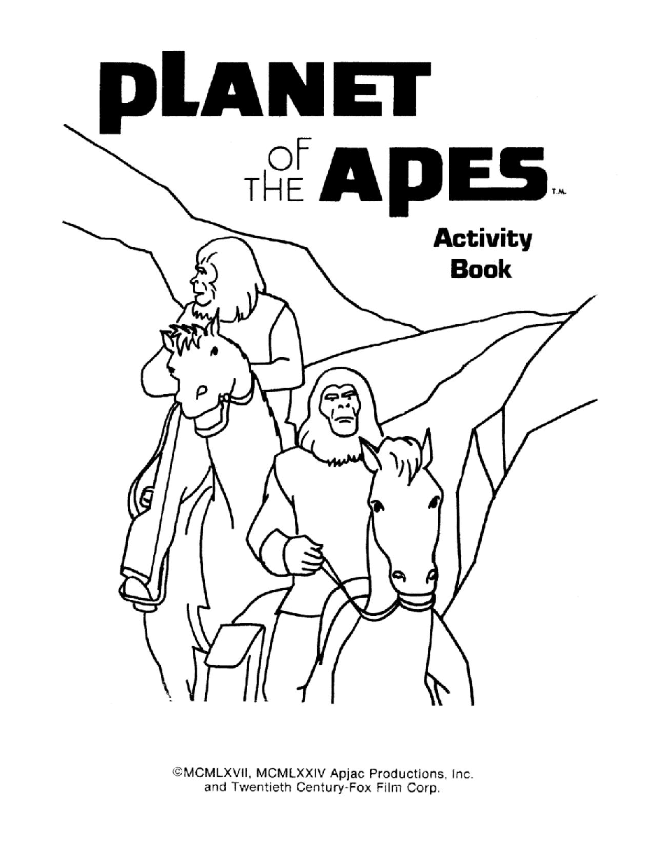 Planet Of The Apes Coloring Book - c3031.pdf，第2页预览