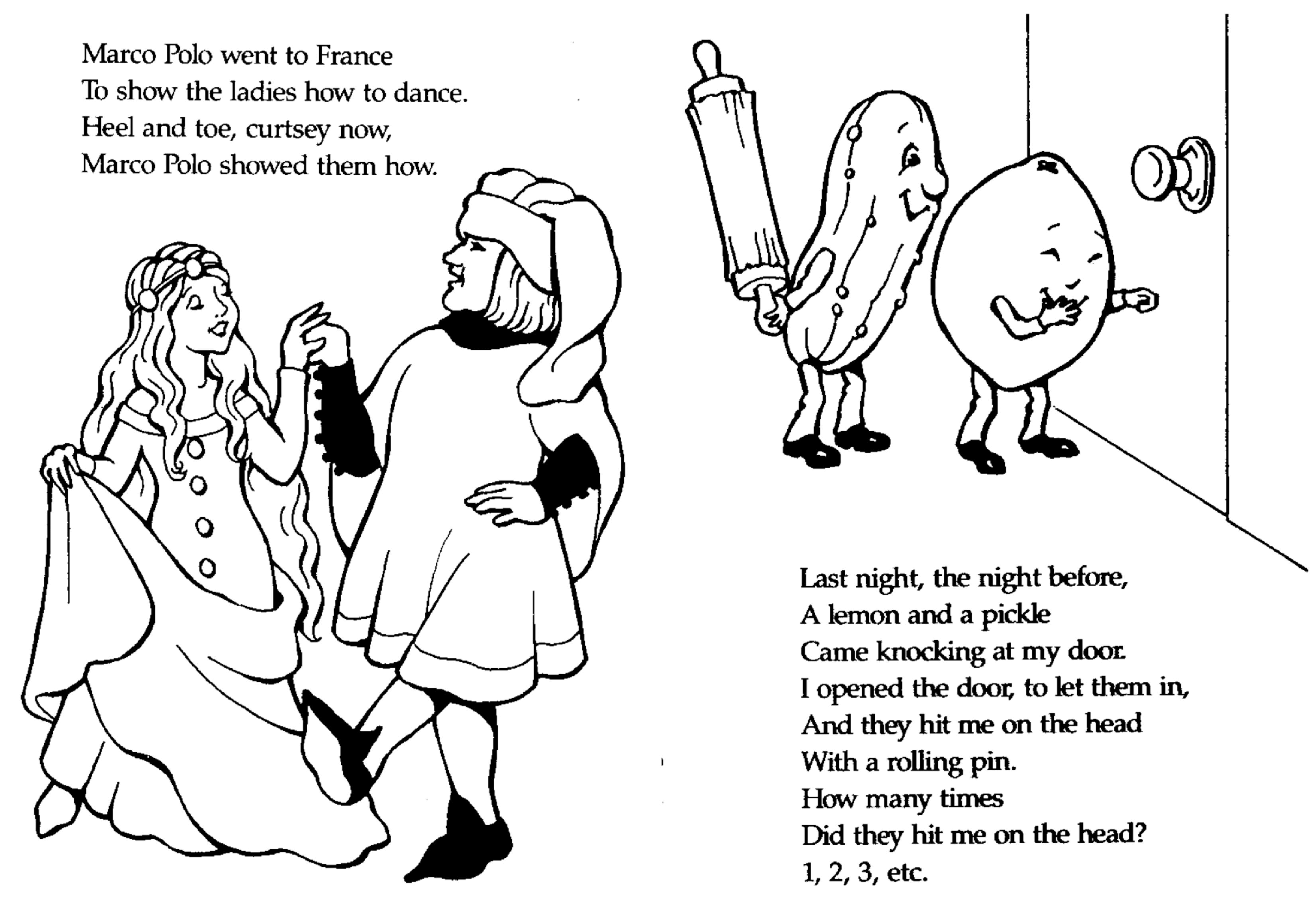 Dover Little Activity Books - Counting-Out Rhymes Coloring Book (LQ).pdf,第3页预览