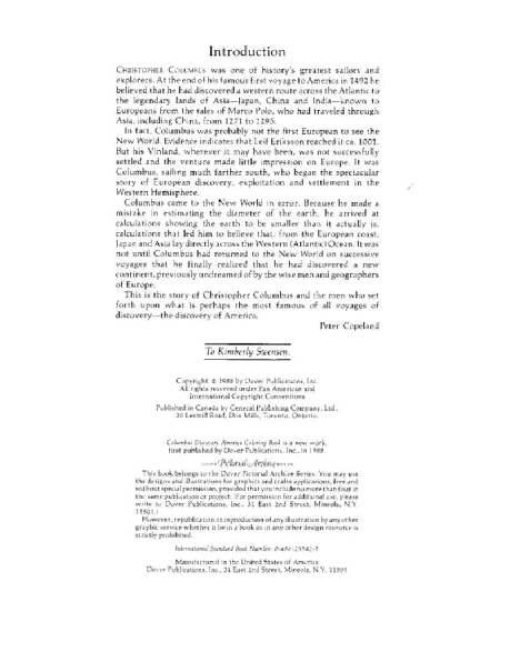 Dover Coloring Book - Columbus Discovers America Coloring Book (1988) (LQ).pdf,第2页预览