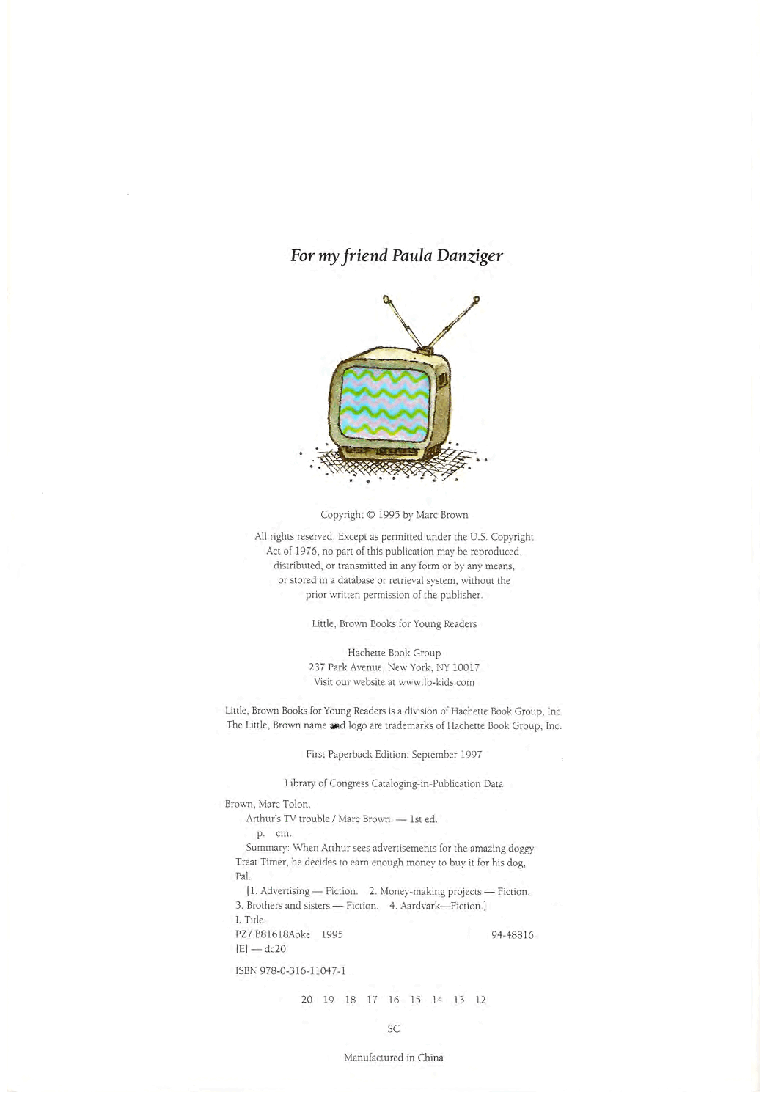 Arthur的An Arthur advanture系列Part 3—Arthur__s_TV_trouble.pdf,第4页预览
