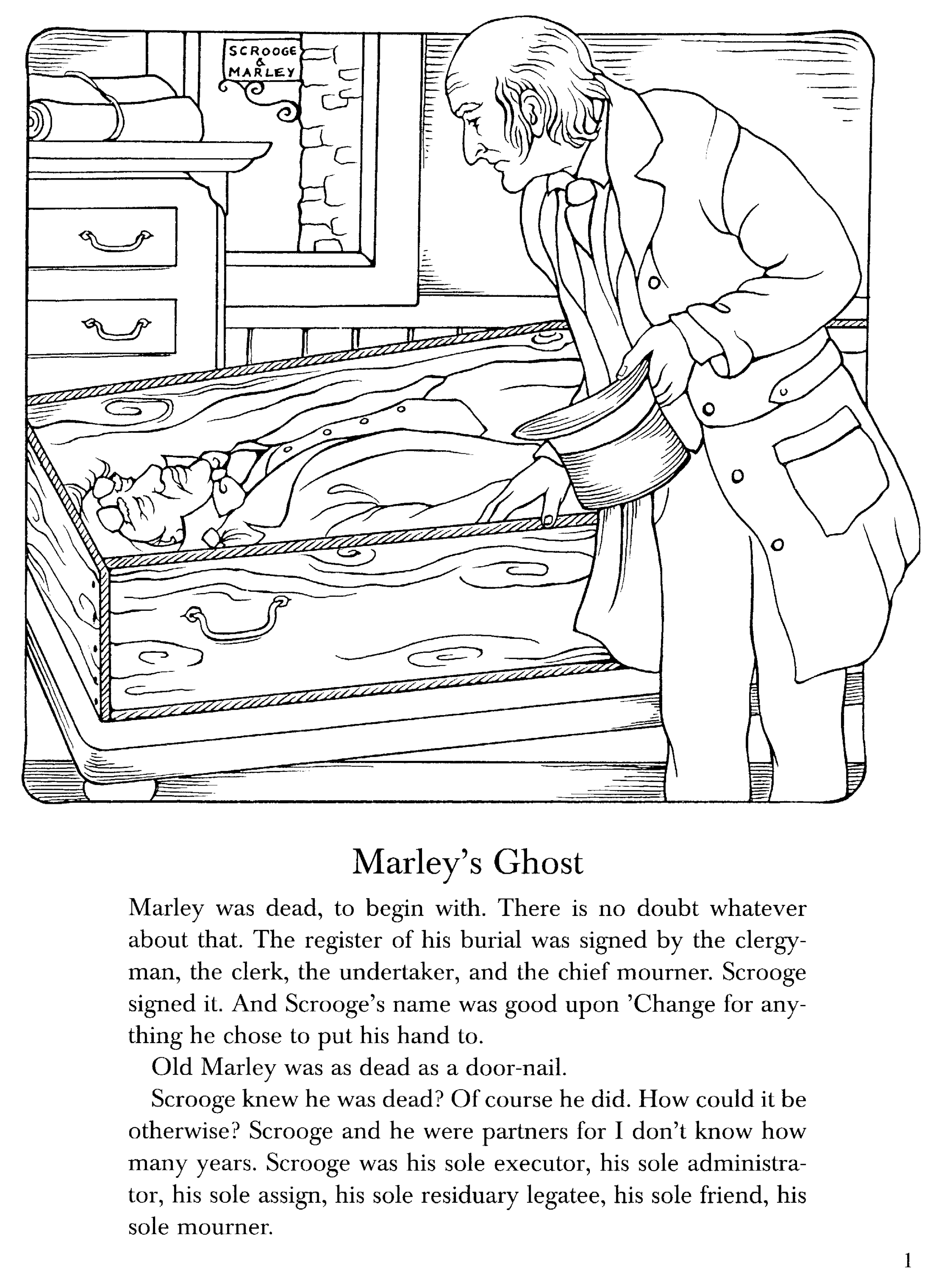 Dover Coloring Book - A Christmas Carol Coloring Book.pdf,第4页预览