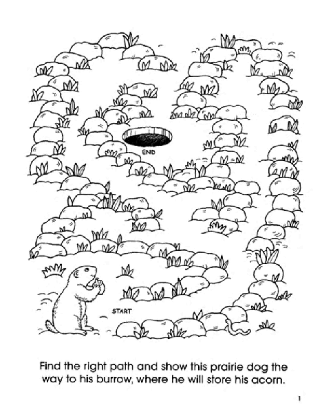 Dover Coloring Book - Zoo Animal Mazes.pdf，第2页预览