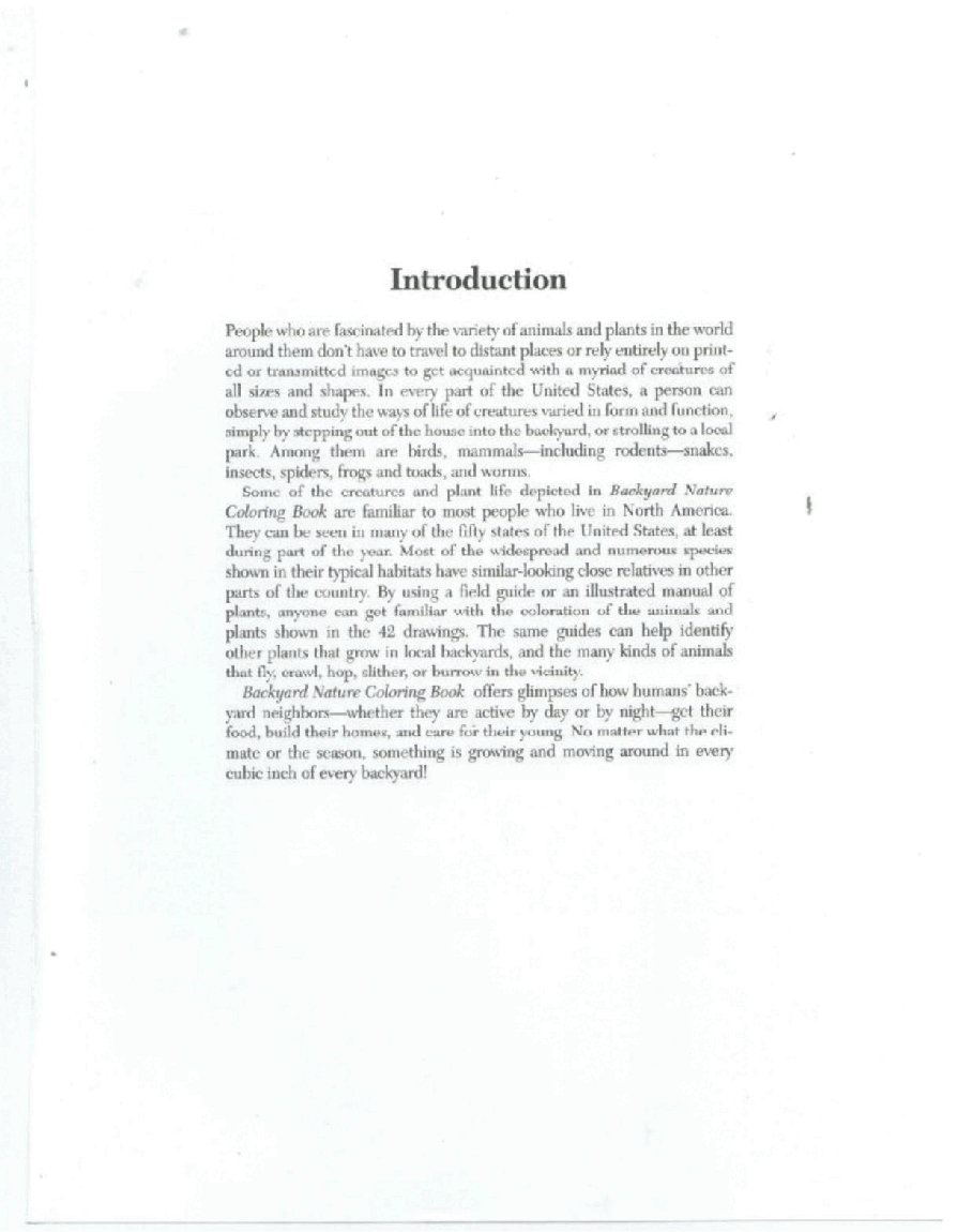 Dover Coloring Book - Backyard Nature Coloring Book (LQ).pdf,第2页预览