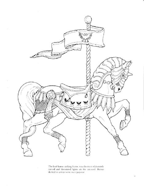 Dover Coloring Book - Carousel Animals Coloring Book (LQ).pdf,第3页预览
