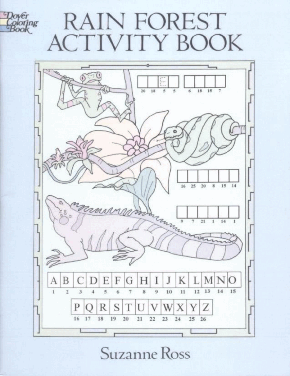 Dover Coloring Book - Rain Forest Activity Book (1995) (LQ).pdf,第1页预览